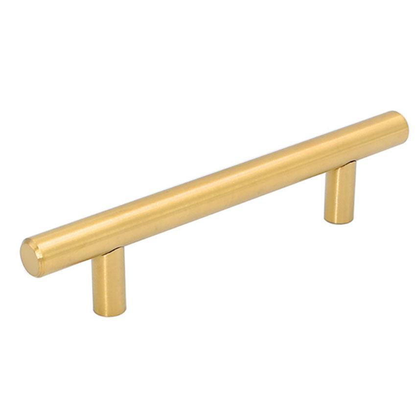 Brushed Brass Gold Euro Bar Kitchen Cabinet Pulls -Homdiy