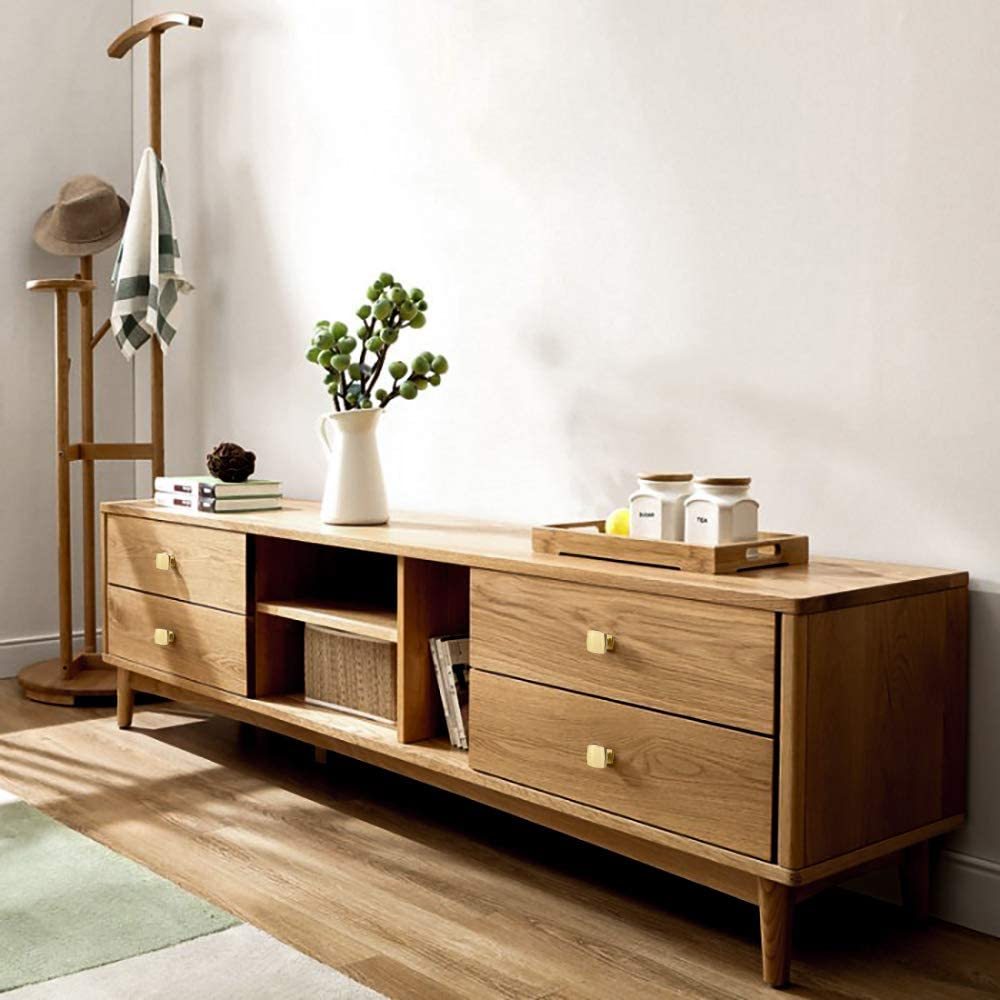 10 Pack Brushed Brass Square Cabinet Cupboard Knobs For Kitchen(LS9016GD) -Homdiy