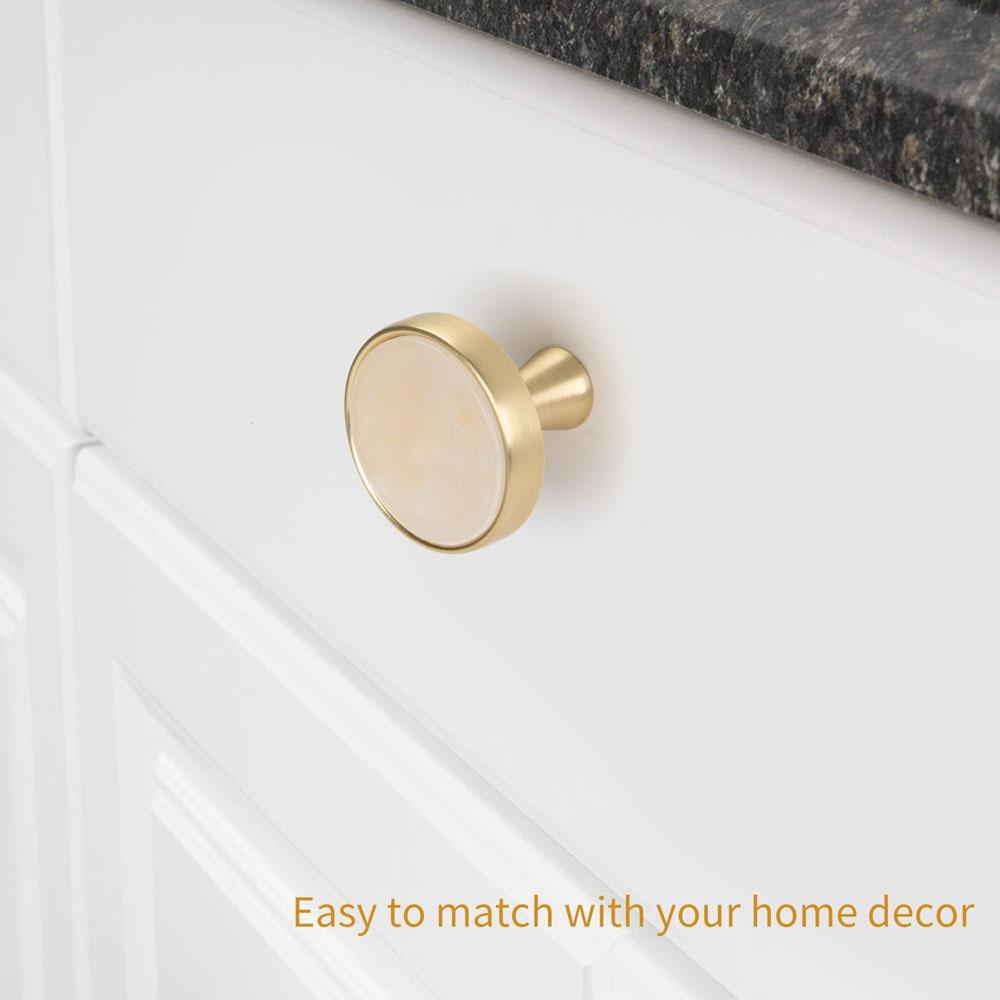20 Pack Gold Drawer Knobs Decorative Cabinet Knobs Suitable for Kitchen Cabinets(LS6214PS) -Homdiy