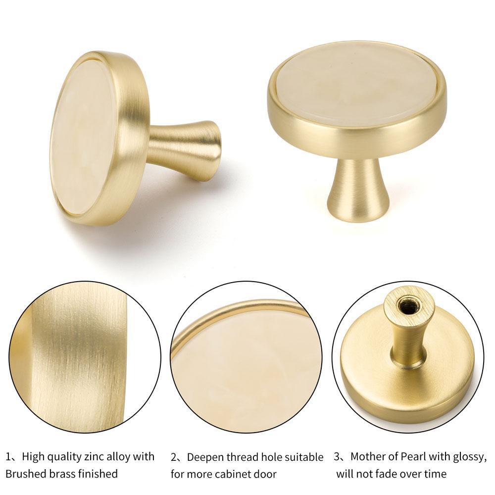 20 Pack Gold Drawer Knobs Decorative Cabinet Knobs Suitable for Kitchen Cabinets(LS6214PS) -Homdiy