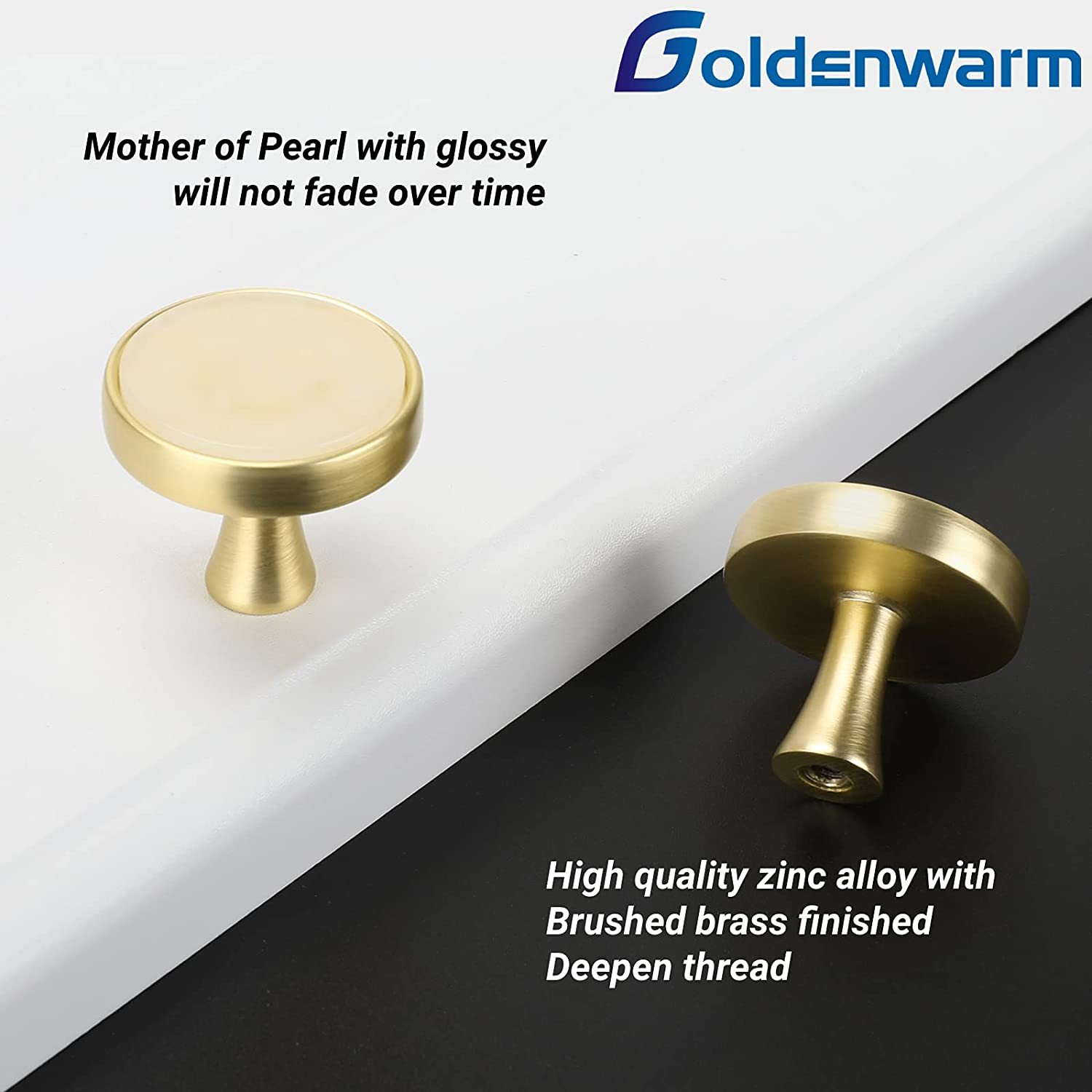 20 Pack Gold Drawer Knobs Decorative Cabinet Knobs Suitable for Kitchen Cabinets(LS6214PS) -Homdiy