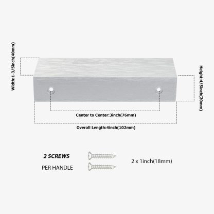 Black Kitchen Cabinet Finger Edge Drawer Pulls -Homdiy