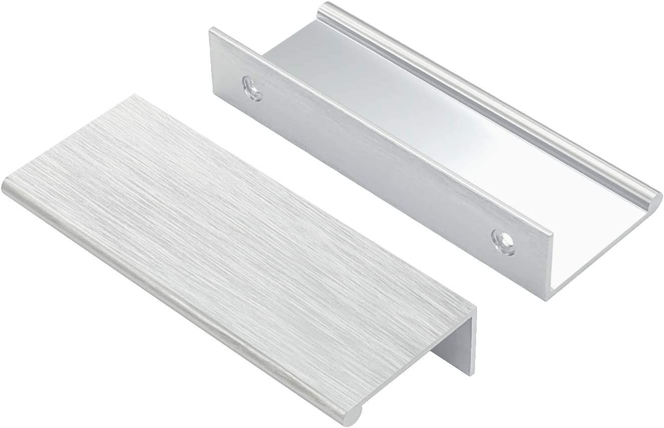 Black Kitchen Cabinet Finger Edge Drawer Pulls -Homdiy