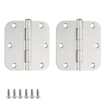 24 Pack Brushed Nickel Interior Door Hinges 3.5inch Sliver Door Hardware -Homdiy