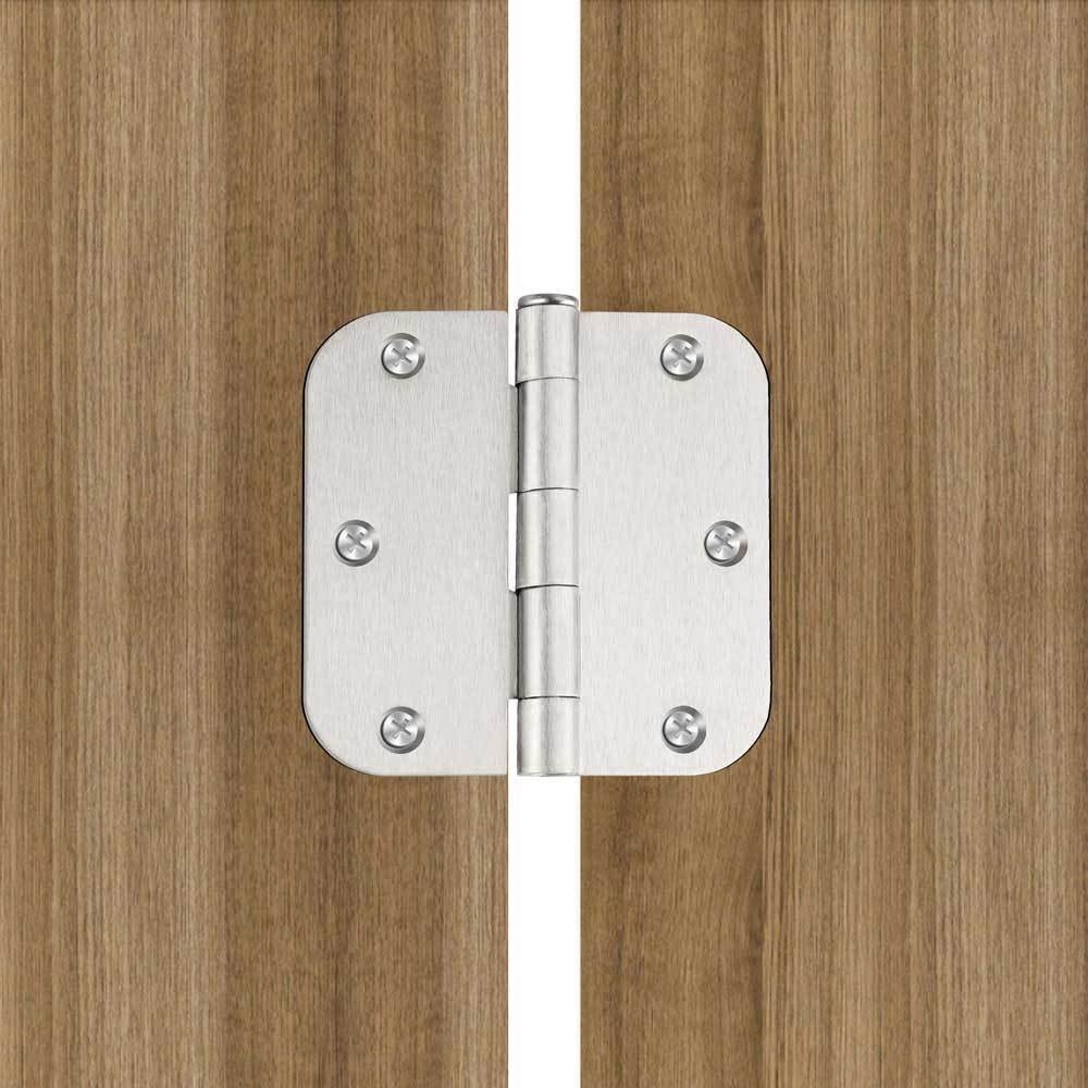24 Pack Brushed Nickel Interior Door Hinges 3.5inch Sliver Door Hardware -Homdiy
