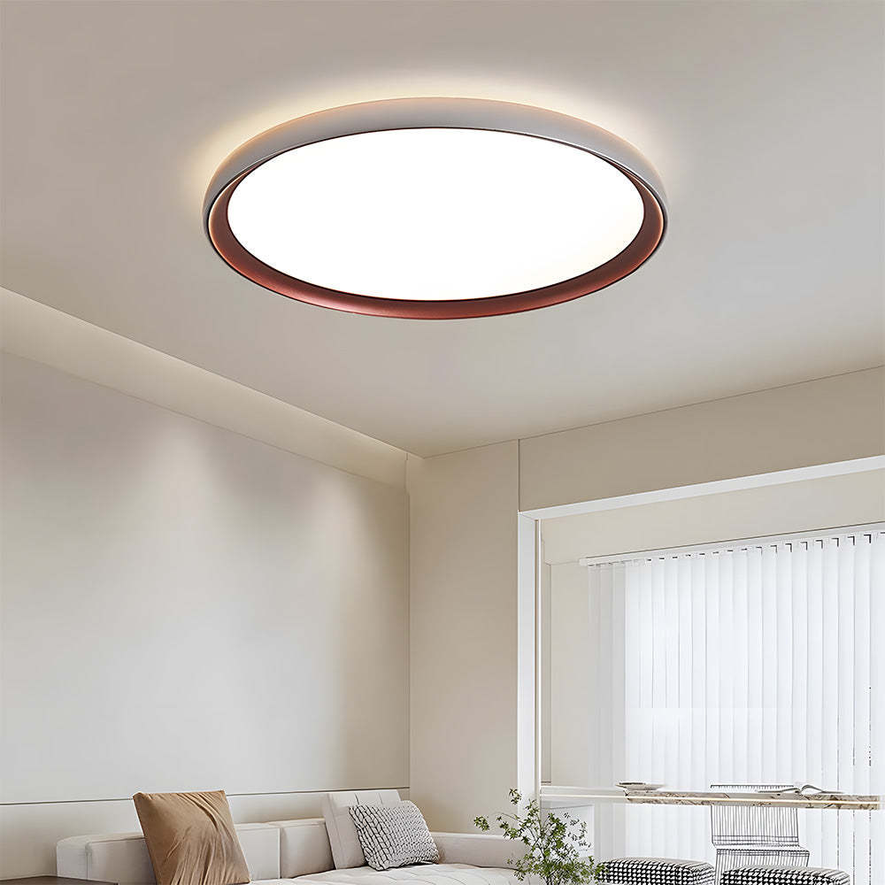 Nordic Creativity Brown Round LED Bedroom Ceiling Lamp