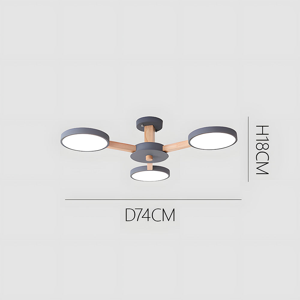 Nordic Multi-Ring LED Ceiling Light for Living Room