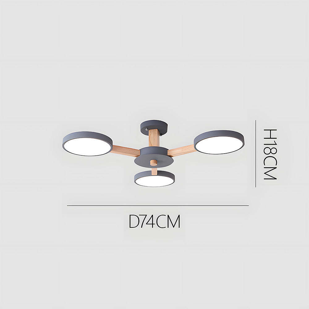 Nordic Multi-Ring LED Ceiling Light for Living Room