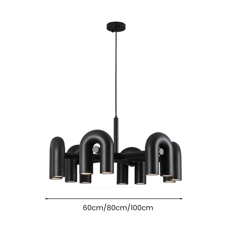 Homdiy Chandelier Contemporary Minimalist Pipe Shaped Homdiy Chandelier Contemporary Minimalist Pipe Shaped
