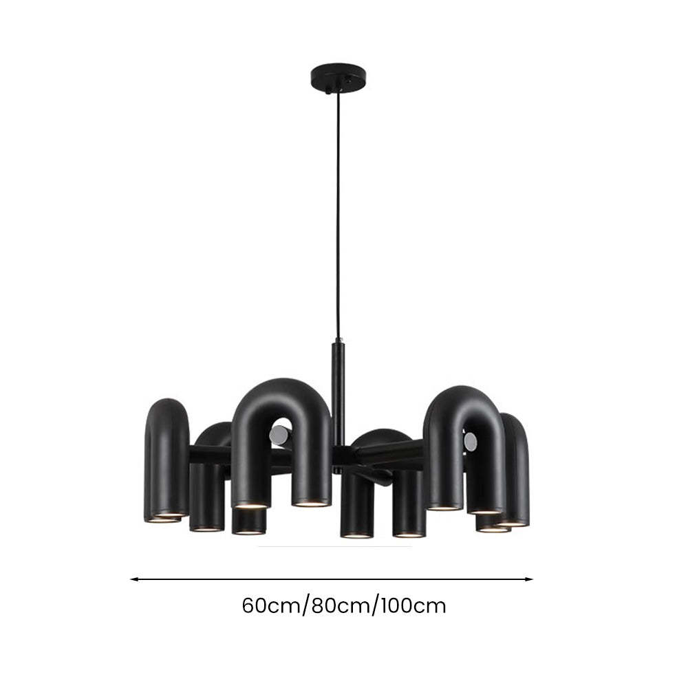 Contemporary Minimalist Pipe Shaped Chandelier -Homdiy