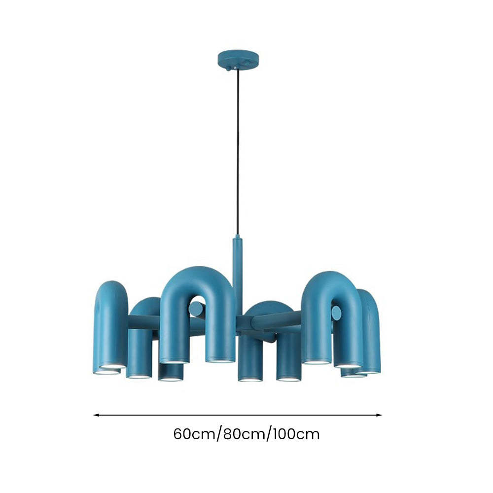 Contemporary Minimalist Pipe Shaped Chandelier -Homdiy