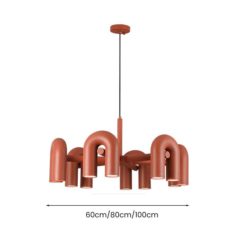 Contemporary Minimalist Pipe Shaped Chandelier -Homdiy
