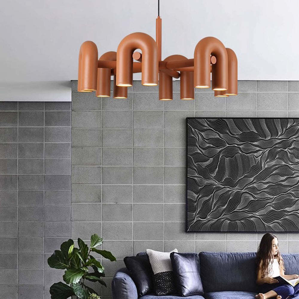 Contemporary Minimalist Pipe Shaped Chandelier -Homdiy