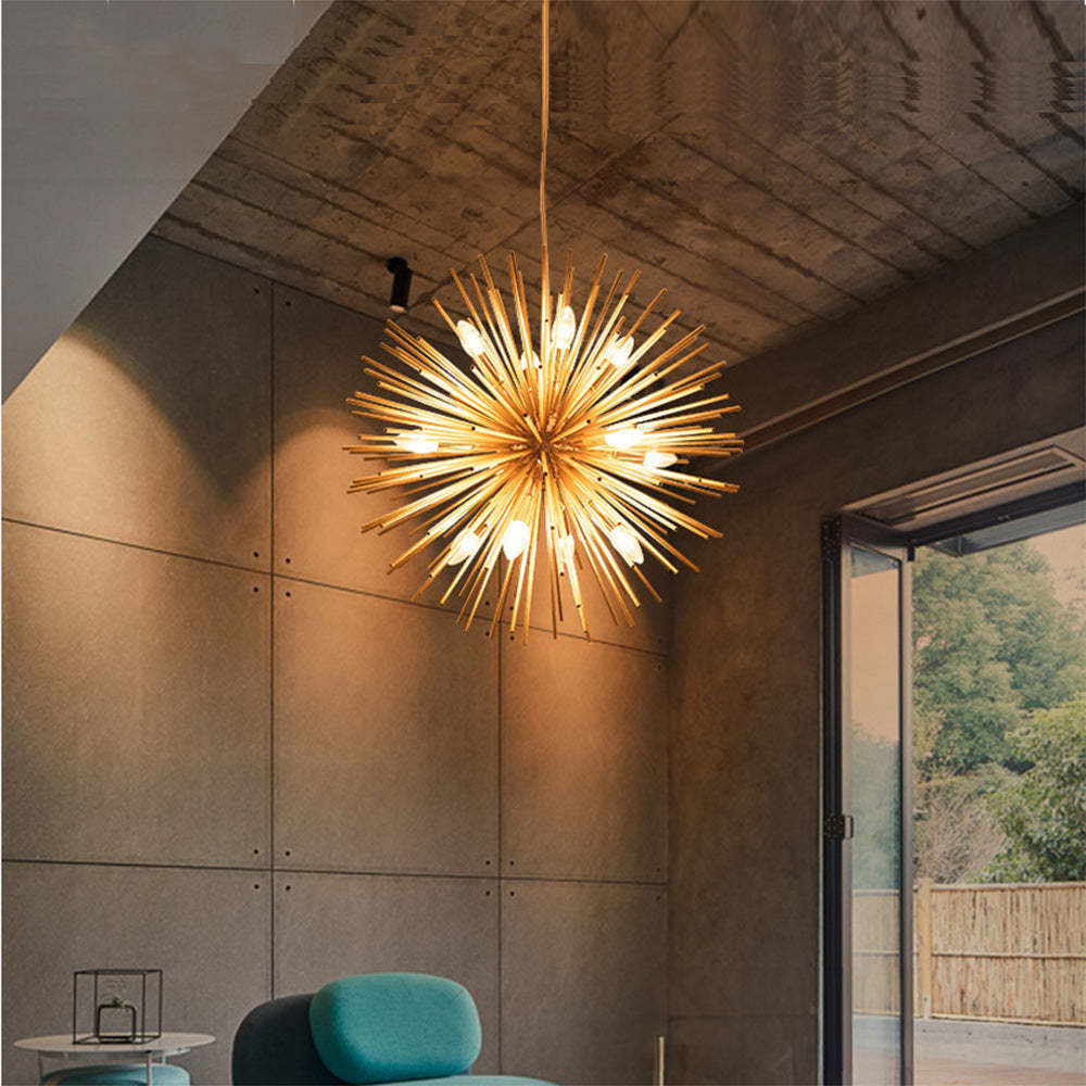 Modern Gold Multiple Heads Sputnik Chandeliers -Homdiy