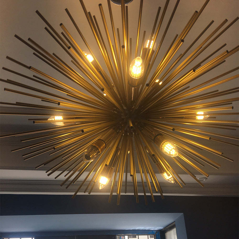 Modern Gold Multiple Heads Sputnik Chandeliers -Homdiy