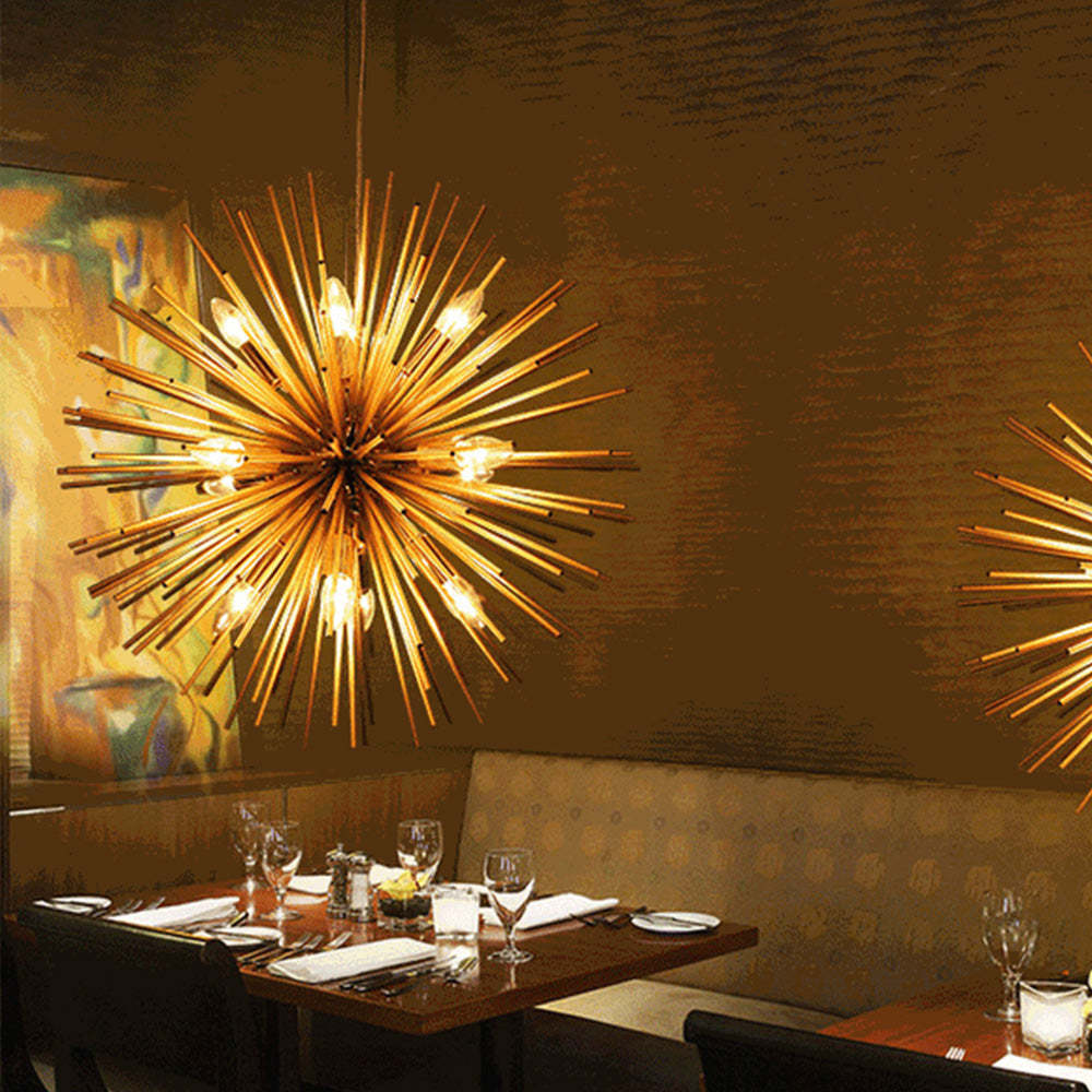 Modern Gold Multiple Heads Sputnik Chandeliers -Homdiy