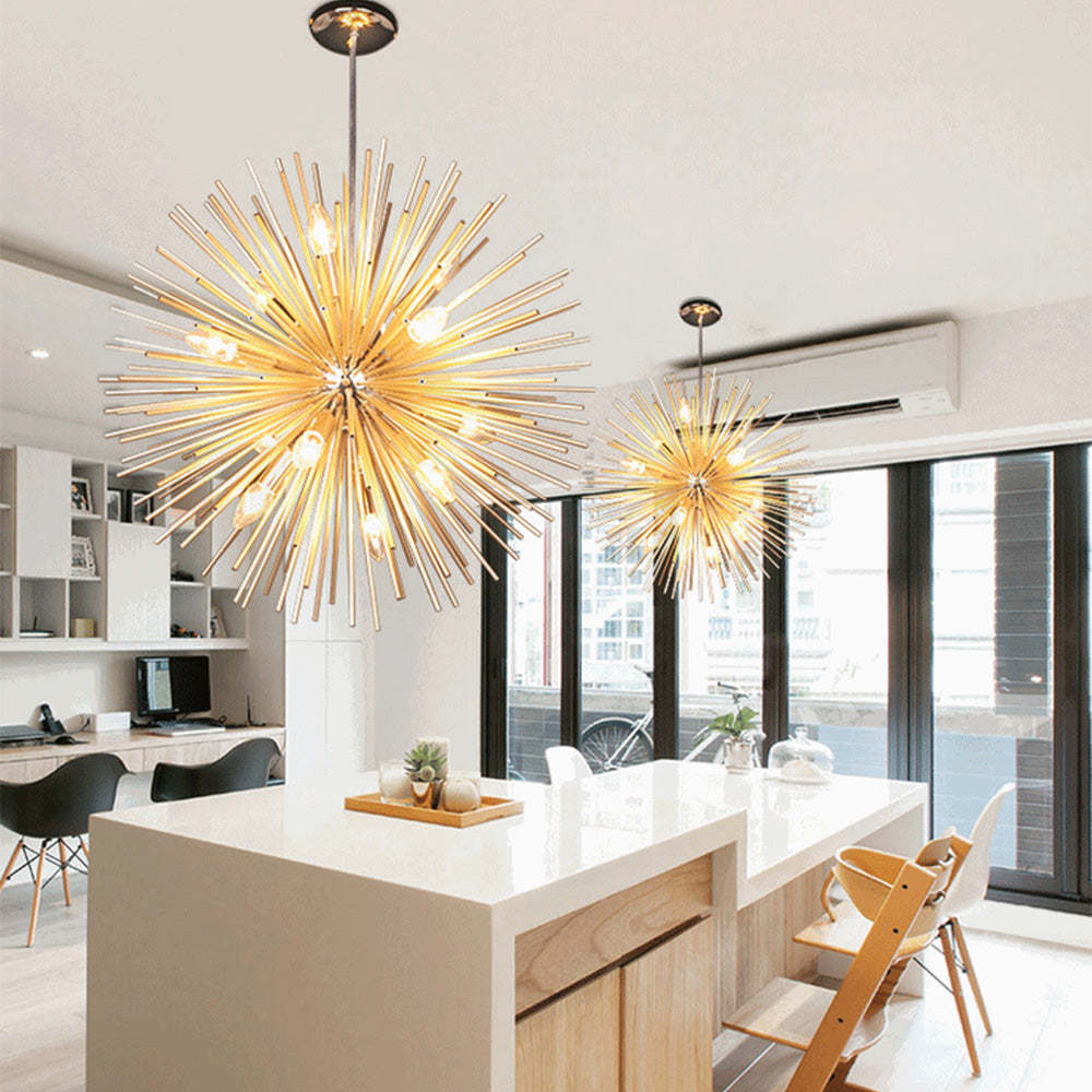 Modern Gold Multiple Heads Sputnik Chandeliers -Homdiy