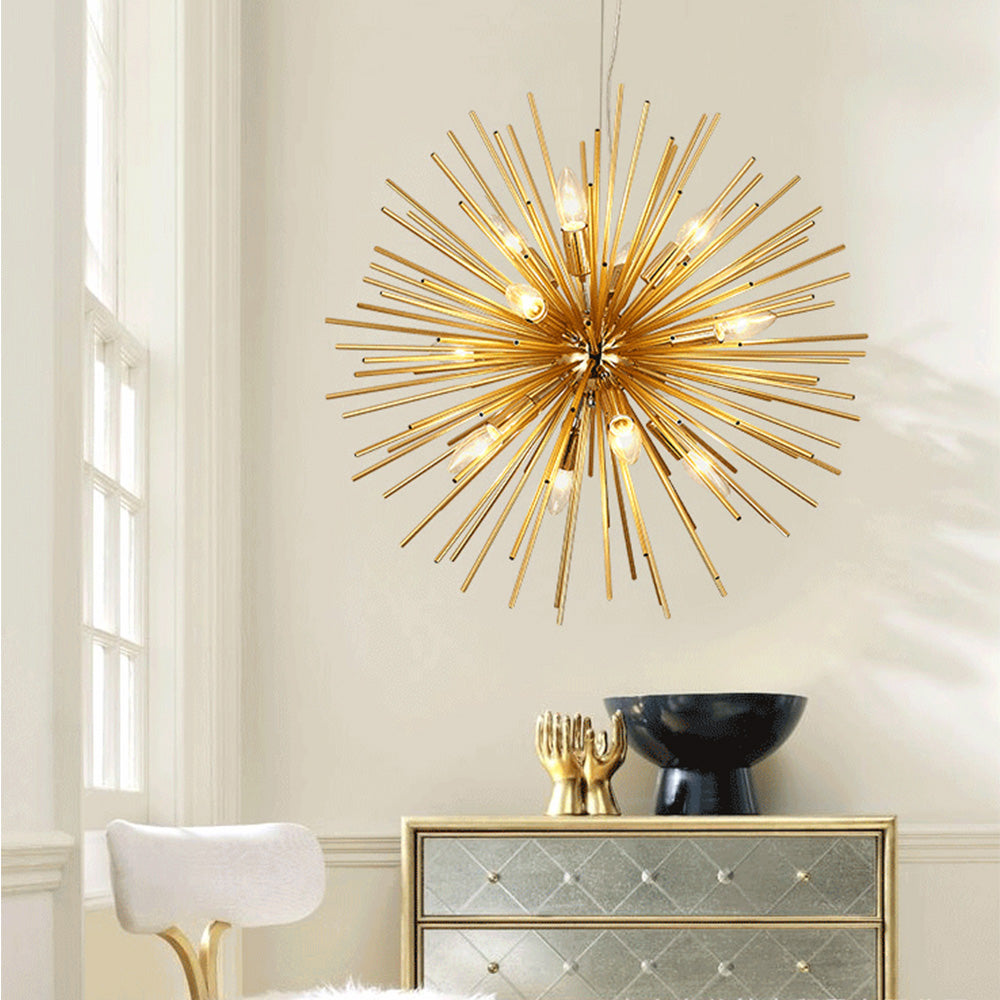 Modern Gold Multiple Heads Sputnik Chandeliers -Homdiy