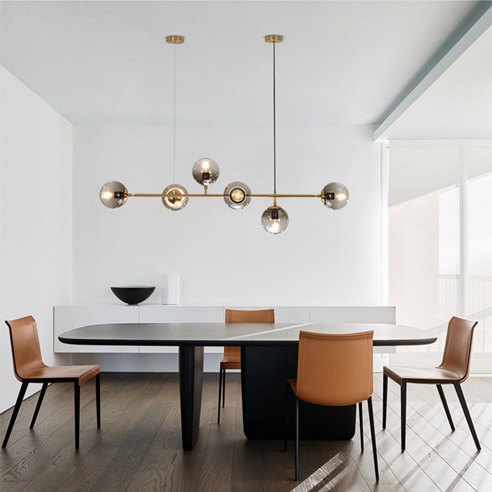 Homdiy Chandelier Creative Nordic Long Metal Rod Chandelier