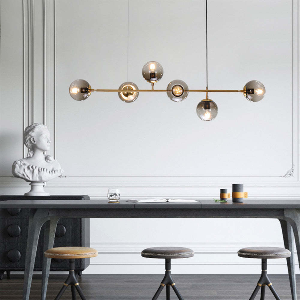 Nordic Long Metal Rod Chandelier -Homdiy