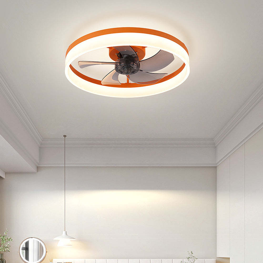 Nordic Simplicity Modern Flush Mount 5-Blade Ceiling Fan Light -Homdiy