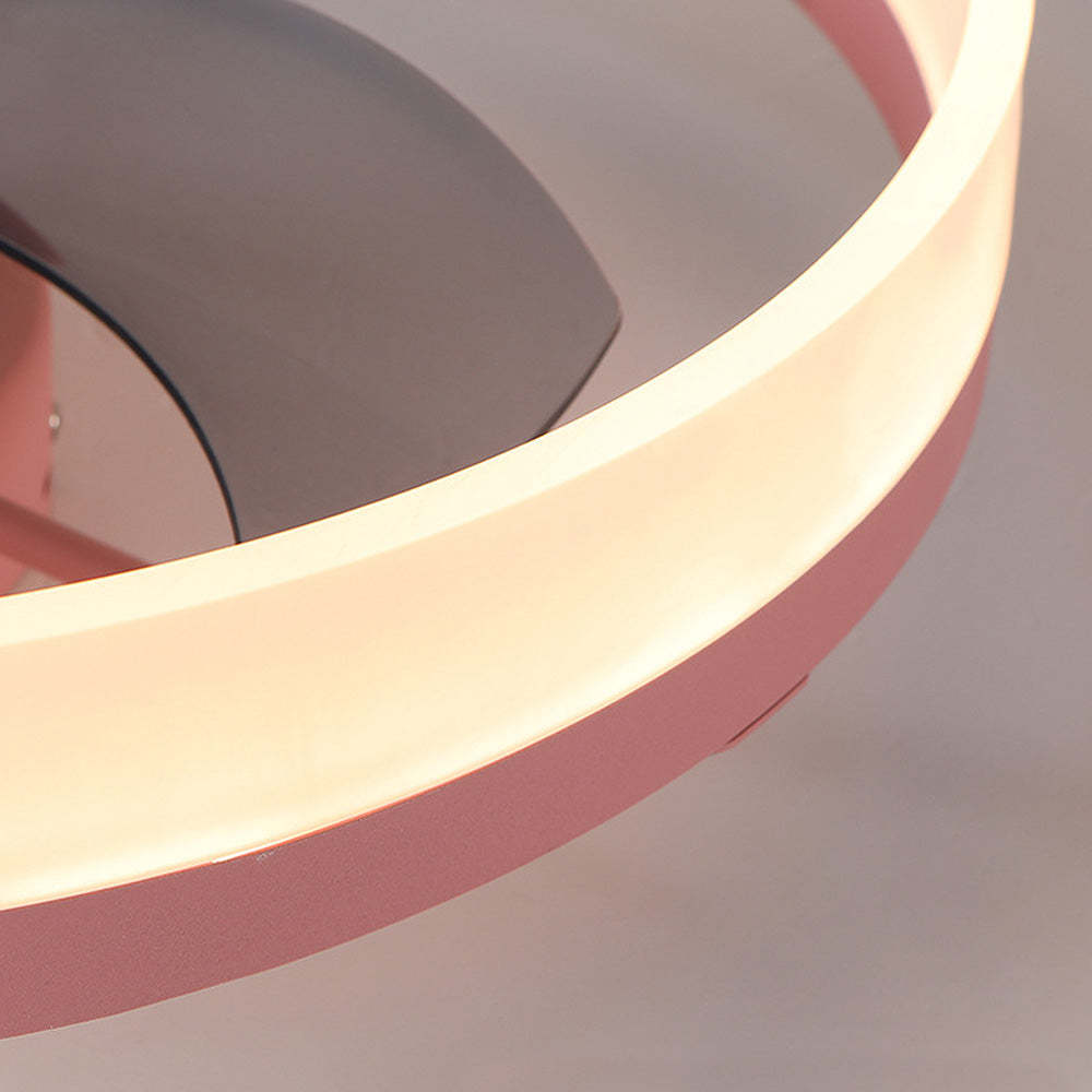 Nordic Simplicity Modern Flush Mount 5-Blade Ceiling Fan Light -Homdiy