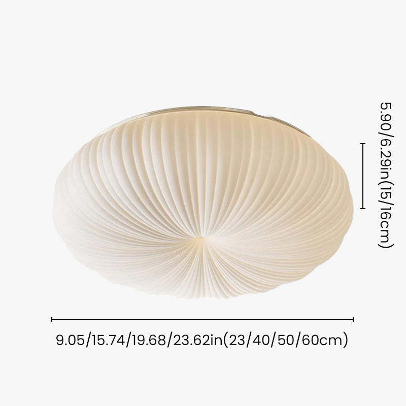 Minimalist Shell Round LED Flush Mount Ceiling Light -Homdiy