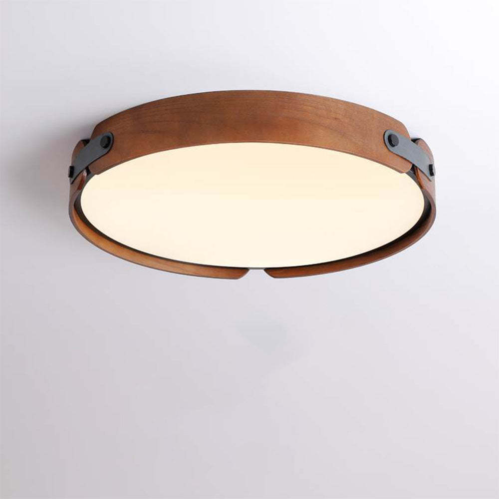 Mid-Century Wood Dome Ceiling Lamp -Homdiy