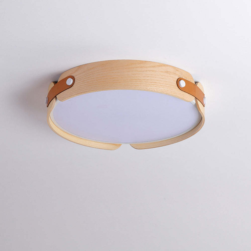 Mid-Century Wood Dome Ceiling Lamp -Homdiy