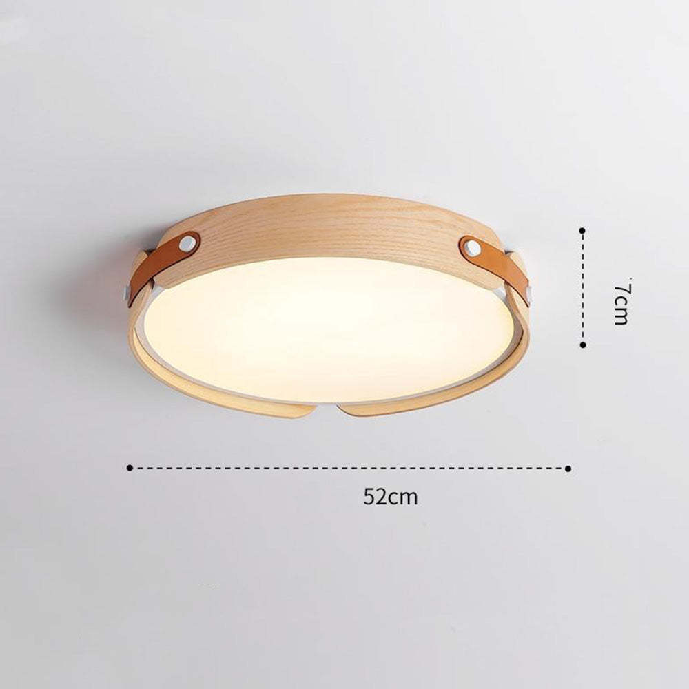 Mid-Century Wood Dome Ceiling Lamp -Homdiy