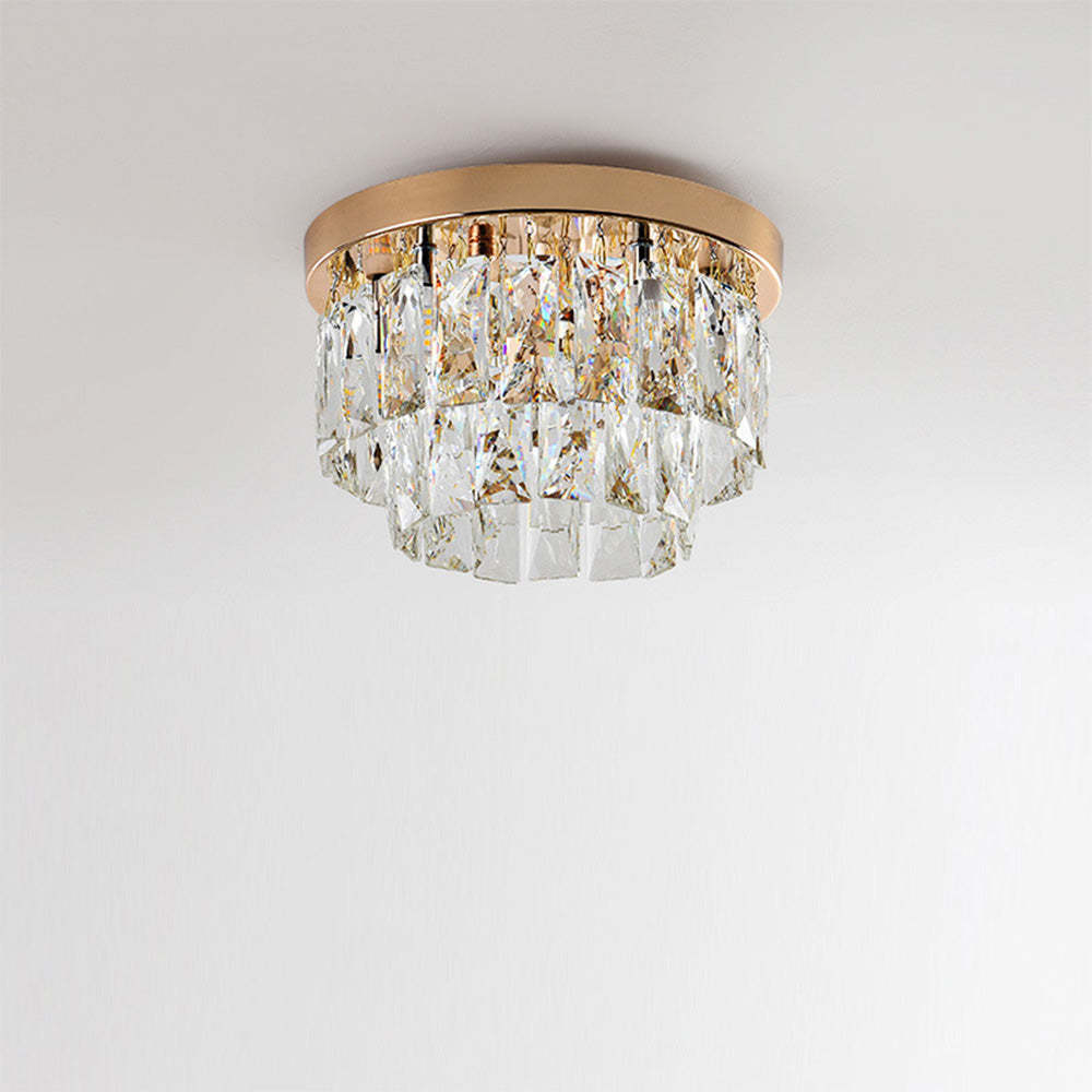 Vintage Elegance Glass Tassel Ceiling Lamp -Homdiy
