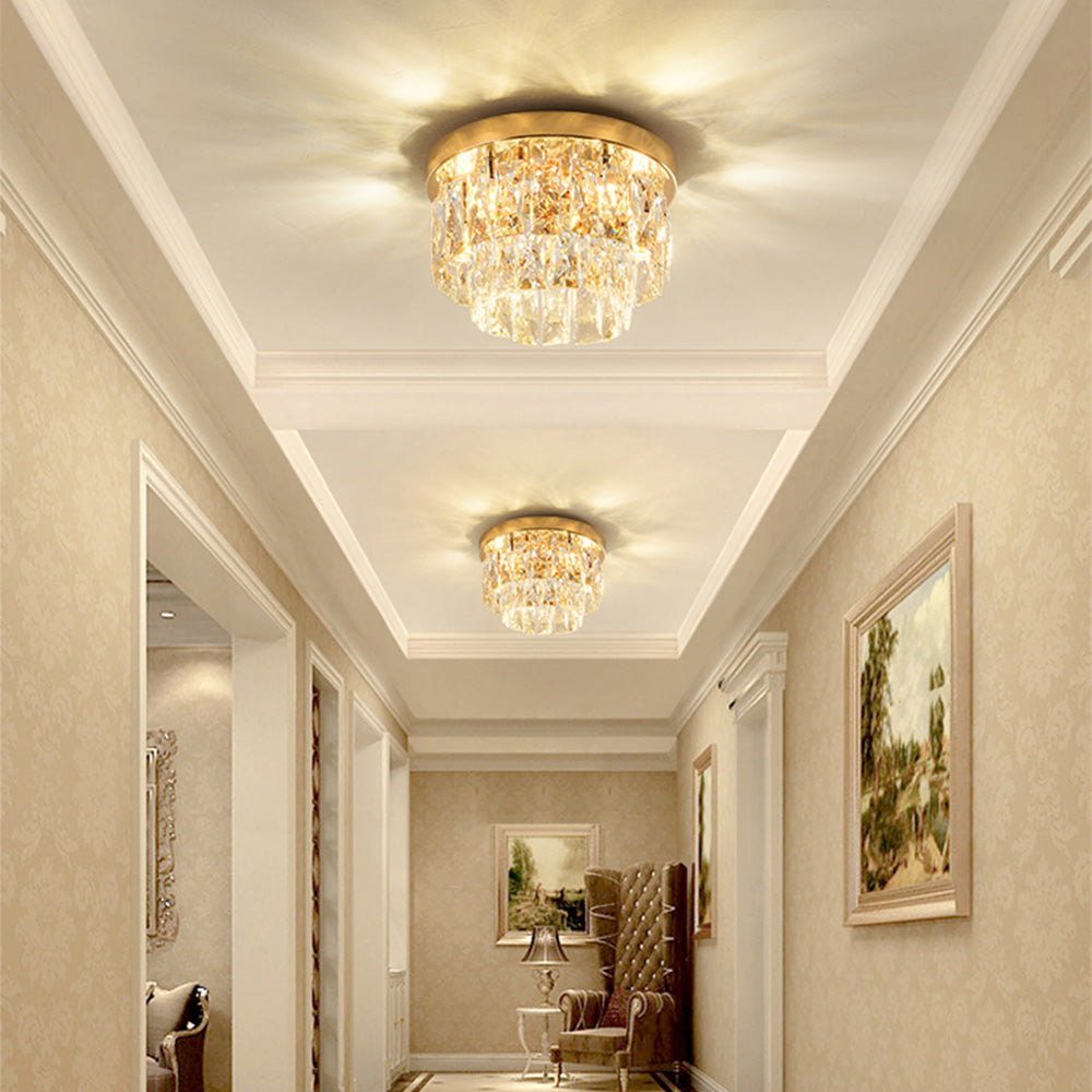 Vintage Elegance Glass Tassel Ceiling Lamp -Homdiy