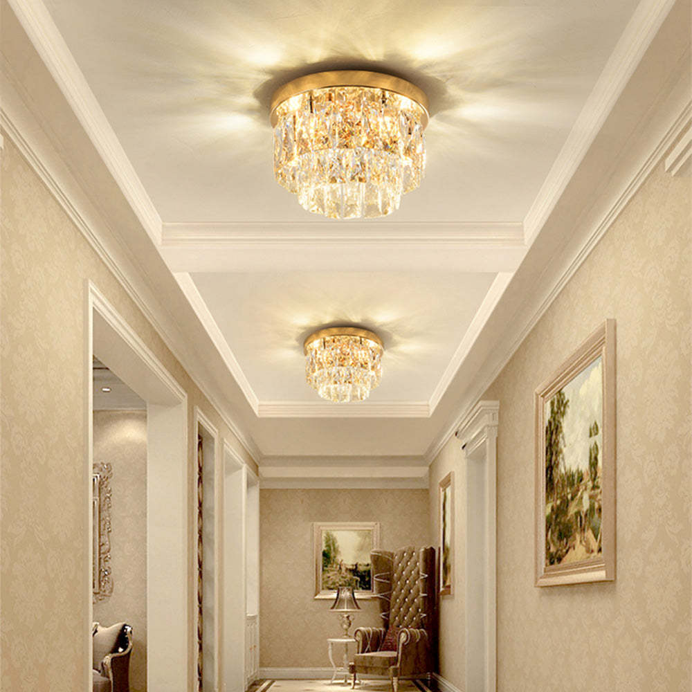 Vintage Elegance Glass Tassel Ceiling Lamp -Homdiy