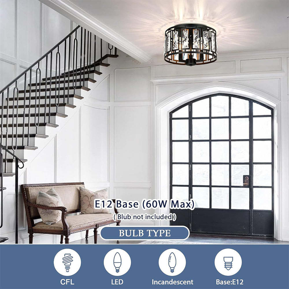 Industrial Entrance Light Crystal Ceiling Light -Homdiy