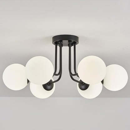 Vintage Multi Heads Round Glass Ceiling Light -Homdiy