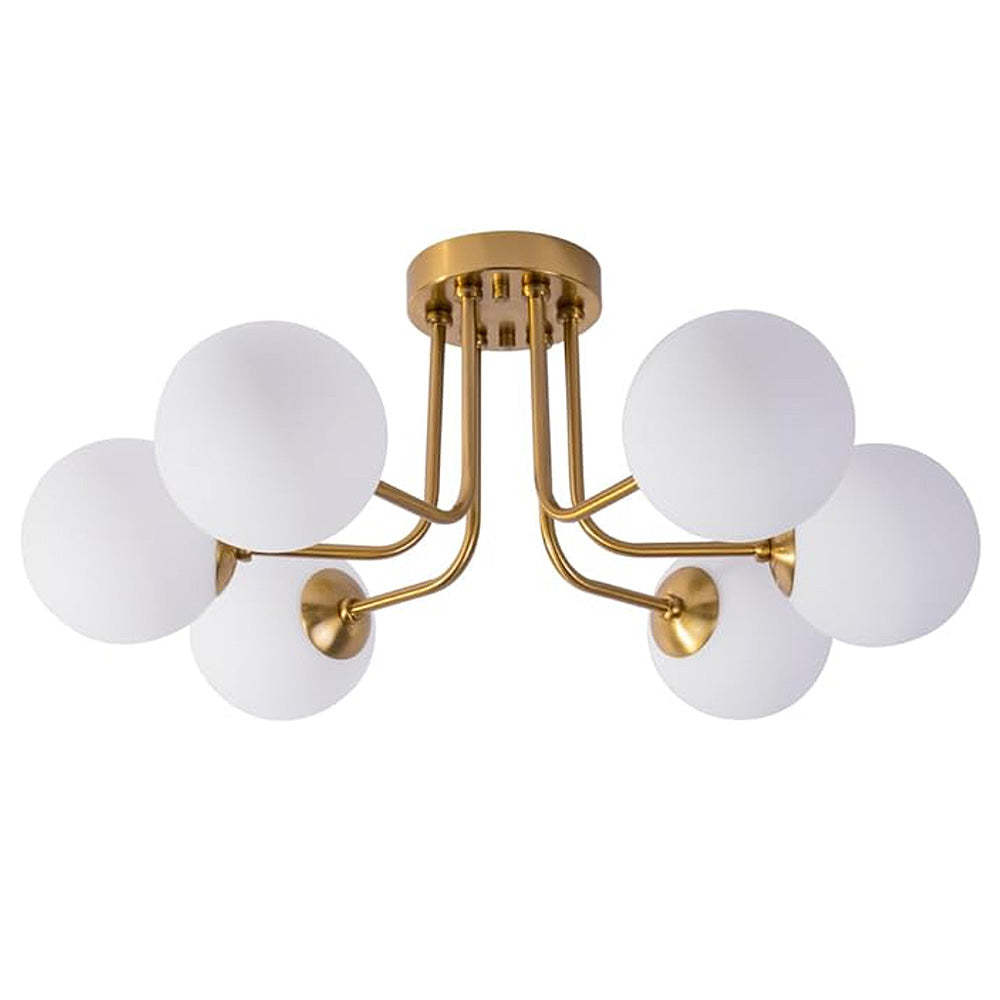 Vintage Multi Heads Round Glass Ceiling Light -Homdiy