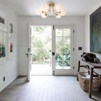 Vintage Multi Heads Round Glass Ceiling Light -Homdiy