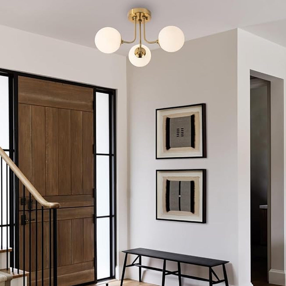 Vintage Multi Heads Round Glass Ceiling Light -Homdiy