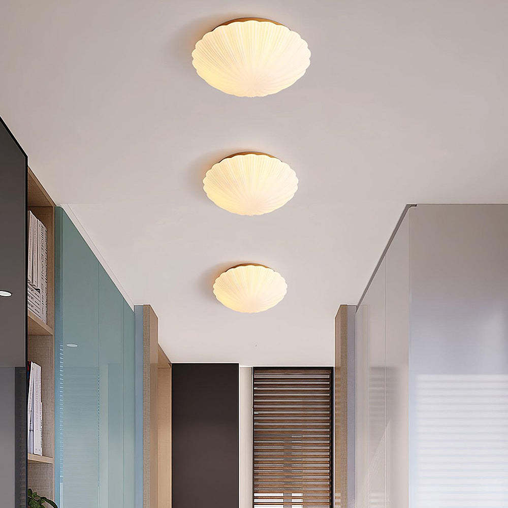 Retro Seashell LED Round Ceiling Lamp -Homdiy