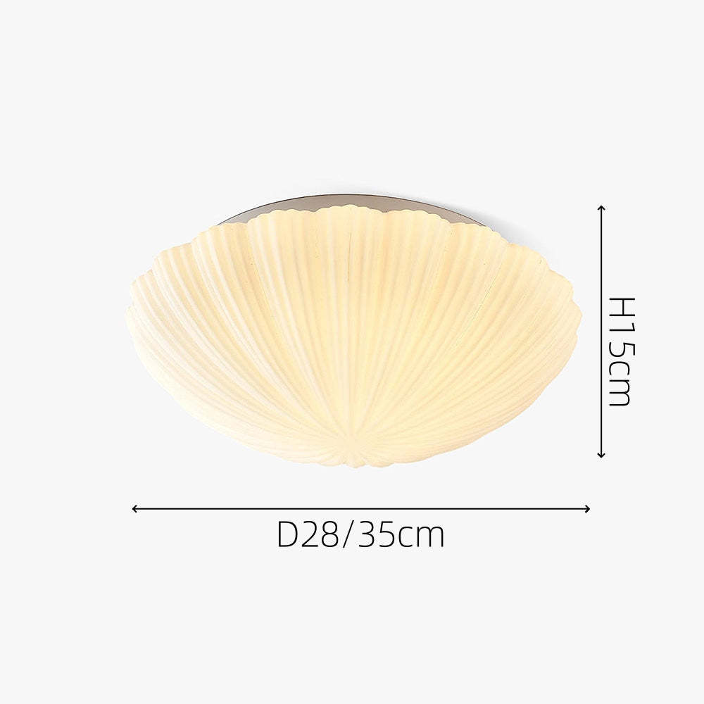Retro Seashell LED Round Ceiling Lamp -Homdiy