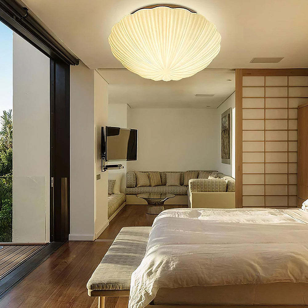 Retro Seashell LED Round Ceiling Lamp -Homdiy