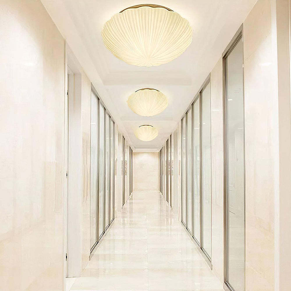 Retro Seashell LED Round Ceiling Lamp -Homdiy