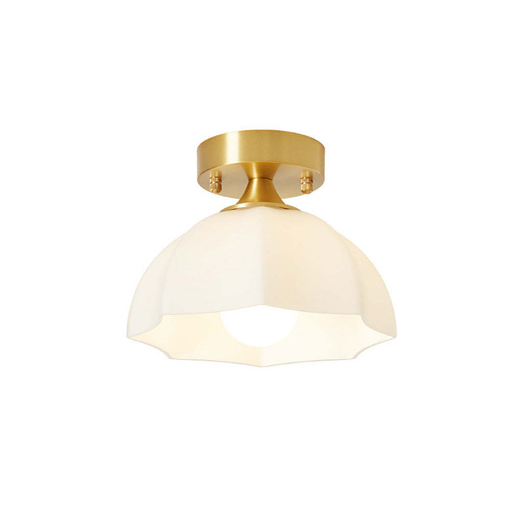 French Cream White Entrance Ceiling Light -Homdiy