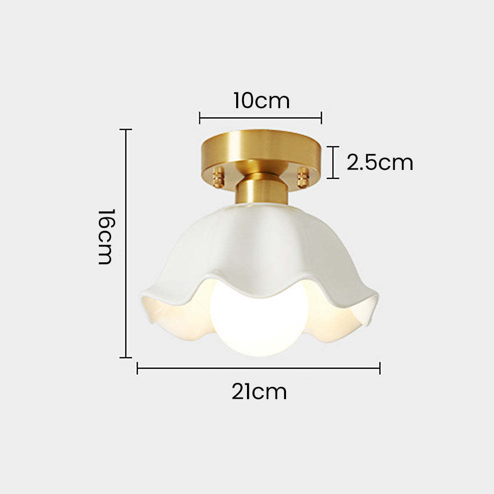 French Cream White Entrance Ceiling Light -Homdiy