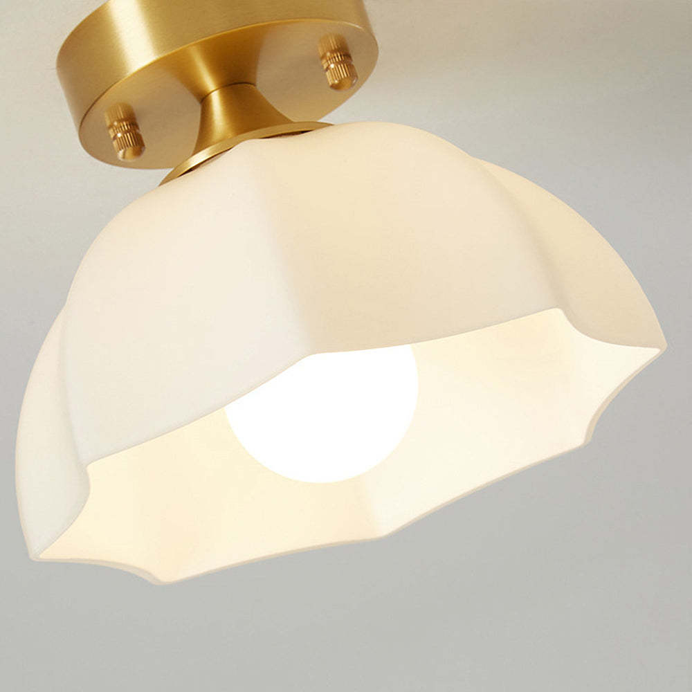 French Cream White Entrance Ceiling Light -Homdiy