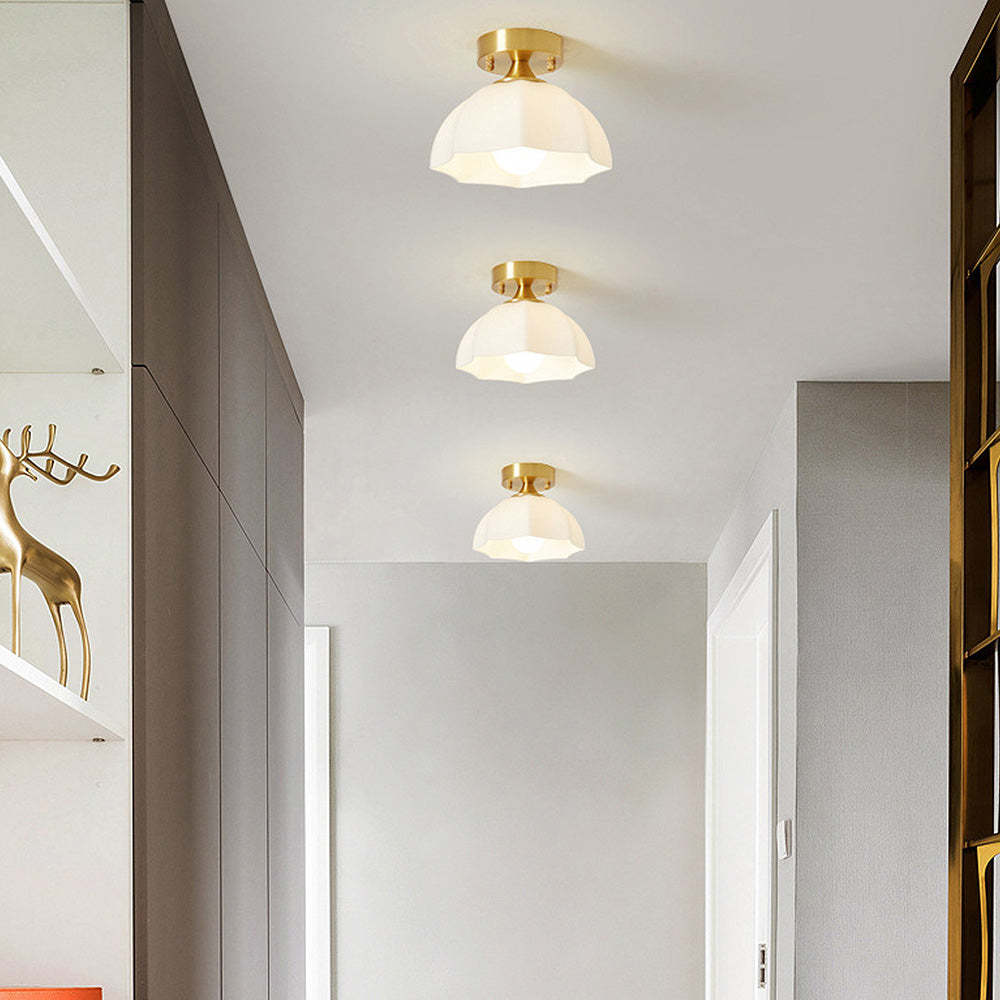 French Cream White Entrance Ceiling Light -Homdiy