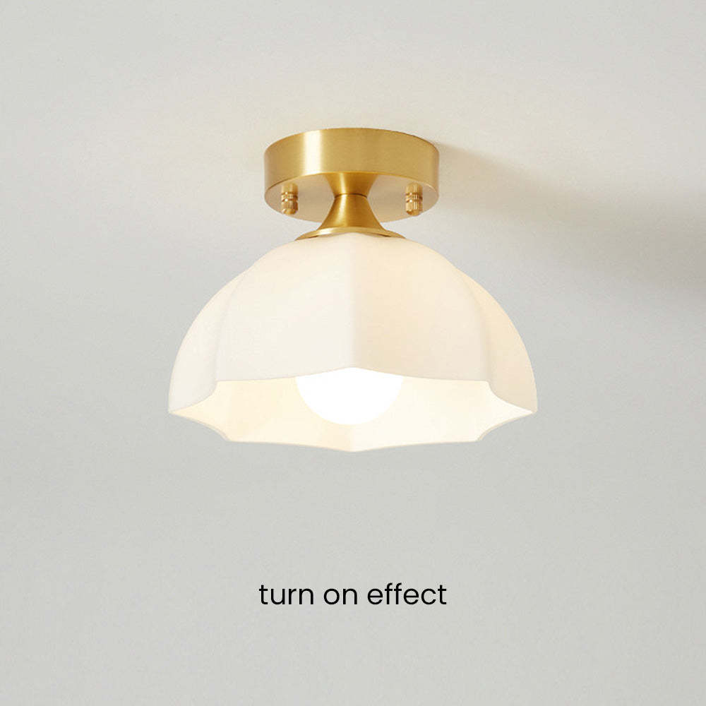 French Cream White Entrance Ceiling Light -Homdiy