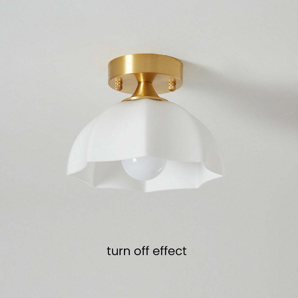 French Cream White Entrance Ceiling Light -Homdiy