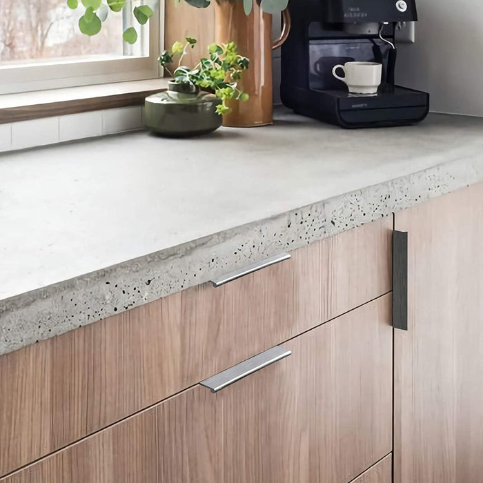 Black Kitchen Cabinet Finger Edge Drawer Pulls -Homdiy