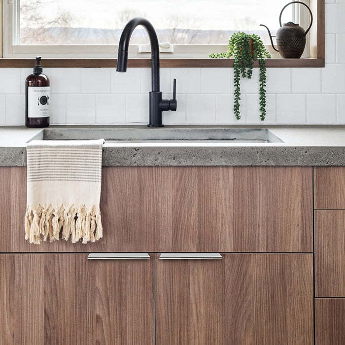 Black Kitchen Cabinet Finger Edge Drawer Pulls -Homdiy